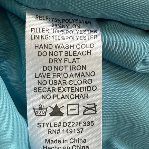 Double Zero Blue Puffer Vest Medium - Picture 3 of 7